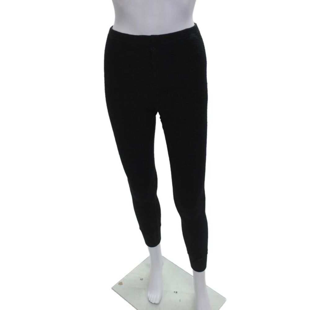 Re/Done Unisex Long Johns Pants Black 100% Cotton Solid Inseam 25 Size S